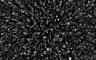 Black white squares pattern background - cybernetic free wallpaper for desktop