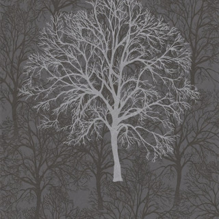 Leafless tree forest gray background - free winter wallpaper for tablet