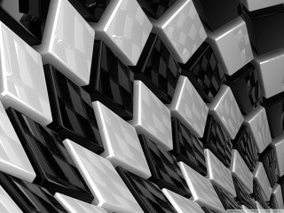 Black white wall squares pattern - photo of a wall free wallpaper for desktop