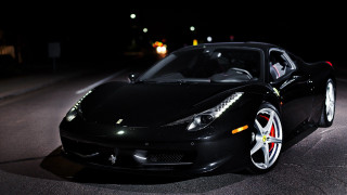 Black sports car night hood - its hood free wallpaper for desktop