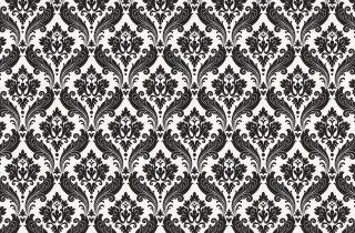 Black white damask wallpaper pattern - modern european ink painting free wallpaper for desktop