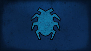 Blue spider black outline back - a black outline free wallpaper for desktop