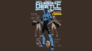 Blue beetle character brown background - cliff childs free wallpaper for desktop
