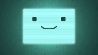 Smiling square green background light - a smiling face free wallpaper
