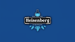 Blue background heisenberg logo blue - vector art free wallpaper