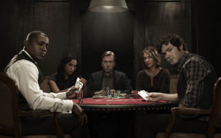 Group people table cards lamp - card free wallpaper