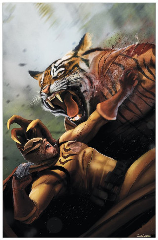 Tiger attacking man car mouth - free cats wallpaper for mobile