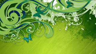 Green blue abstract background butterflies - abstract background free wallpaper