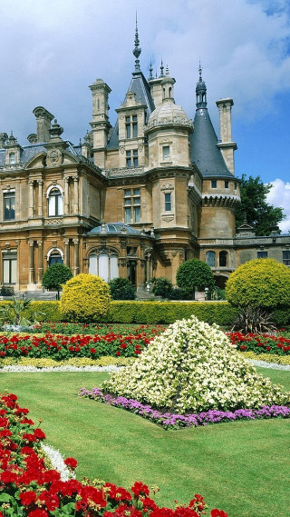 Large building flowers trees bushes - de hirsh margule free wallpaper for mobile