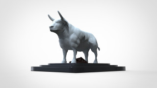 Bull shoe statue stand white - new sculpture free wallpaper