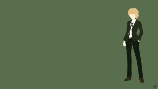 Man suit green background minimalist - a black tie free wallpaper for desktop