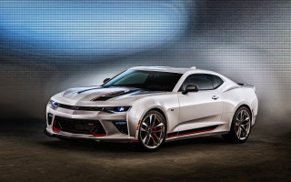 White chevrolet camaro spotlight blue - a spotlight free wallpaper