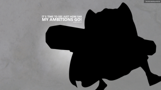Silhouette hat quote ambition league - free minimalism wallpaper