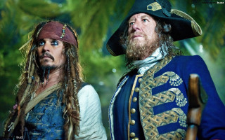 Two pirates standing forest area - movie still free wallpaper for desktop