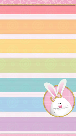 Colorful striped background bunny pink - net art free wallpaper for mobile