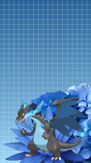 Blue black dragon blue background - dragon free wallpaper for mobile
