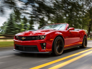 Red sports car driving road 27 - tree and grass free wallpaper