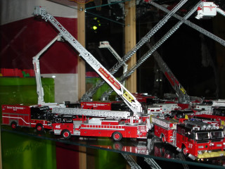 Fire trucks shelf table room - a table in a room free wallpaper for desktop