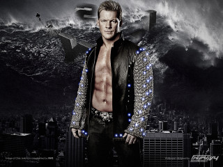 Man leather jacket city skyline - huge free wallpaper