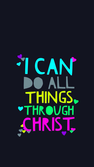 Black background colorful quote christ - dionisiu free wallpaper for mobile