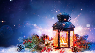 Lantern candle christmas decorations snowflakes - a lantern free wallpaper