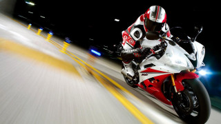 Motorcycle night ride city motion - motion free wallpaper