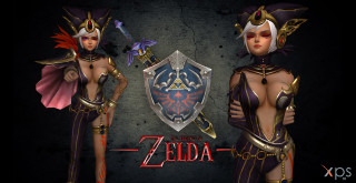 Women costumes shield sword standing - their hand and a sword free wallpaper