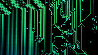 Circuit board green blue water - bubble of water free wallpaper