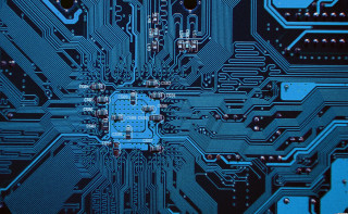 Computer board electronic components blue - electronic free wallpaper for desktop