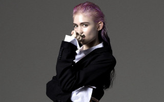 Pink hair piercings neo dada - painted free wallpaper
