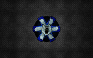 Black background blue white cross - face free wallpaper