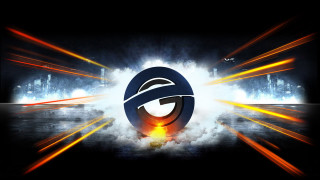 Logo light streaks black background - a picture of a logo free wallpaper