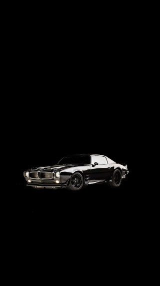 Black white car dark background 2 - a white car free wallpaper for mobile