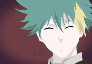 Man green hair white shirt - his chest free wallpaper