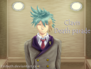 Cartoon guy blue hair suit - edward clark free wallpaper