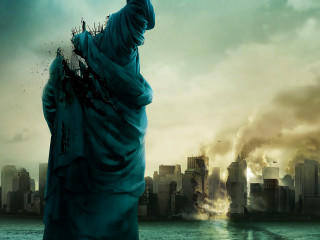 Statue of liberty city smoke - a statue of liberty free wallpaper
