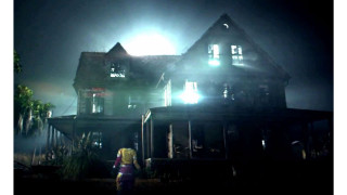 Person house night light roof - the door free wallpaper