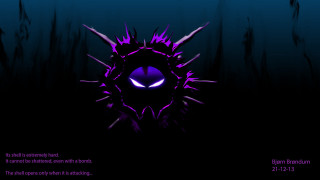 Purple evil face spikes dark - a quote below free wallpaper