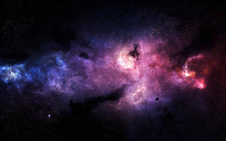 Colorful space stars black hole 3 - a colorful space free wallpaper
