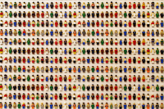 People row wall pattern mosaic - ai weiwei free wallpaper for desktop