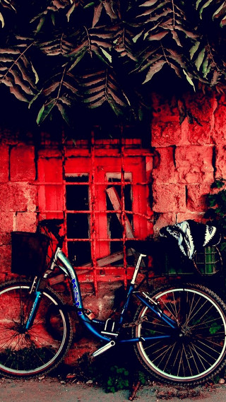 Bike parked red brick building - bouchta el hayani free wallpaper for mobile