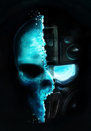 Skull blue light speaker mouth - aleksi briclot free wallpaper for mobile