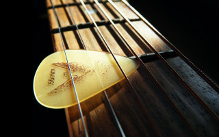 Guitar fretstock closeup body detail - focus free wallpaper