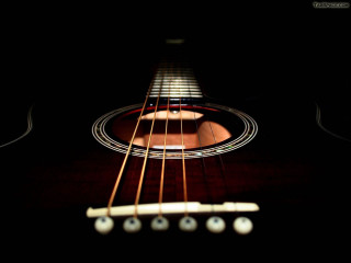 Guitar frets strings closeup dark 5 - the dark free wallpaper for desktop
