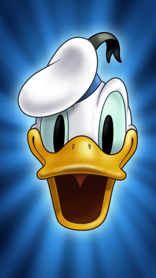 Cartoon duck hat blue background 4 - its head free wallpaper for mobile