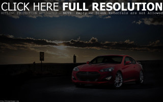 Red car parking lot night 7 - cinematic matte painting free wallpaper