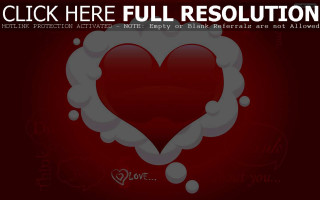 Red heart bubbles caption click - a red heart free wallpaper