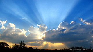Blue sky sun rays clouds - cloud and sun rays free wallpaper for desktop