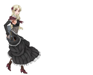 Woman black dress gun case - a black dress holding free wallpaper