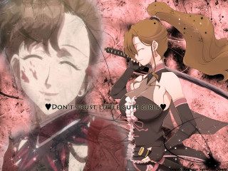 Anime couple guns caption dont - cute free wallpaper for desktop